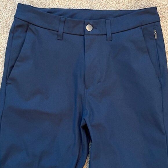 Lululemon Mens Commission Pant Slim Warpstreme size 28 navy - Picture 1 of 6